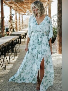 Baltic Born Kia Kimono Maxi Dress Sage NWT Size Medium